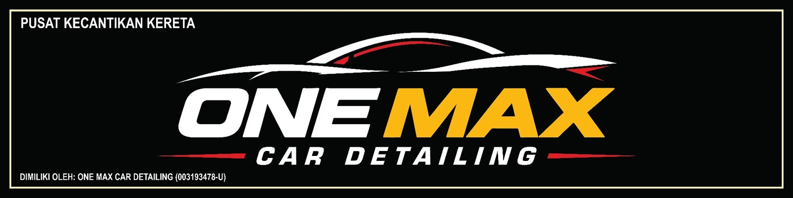 One Max Car Detailing signboard artwork